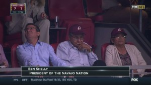 Dan Snyder with Navajo President Ben Shelley. 